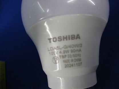 LED電球E26(電球色) LDA5L-G/40W/2