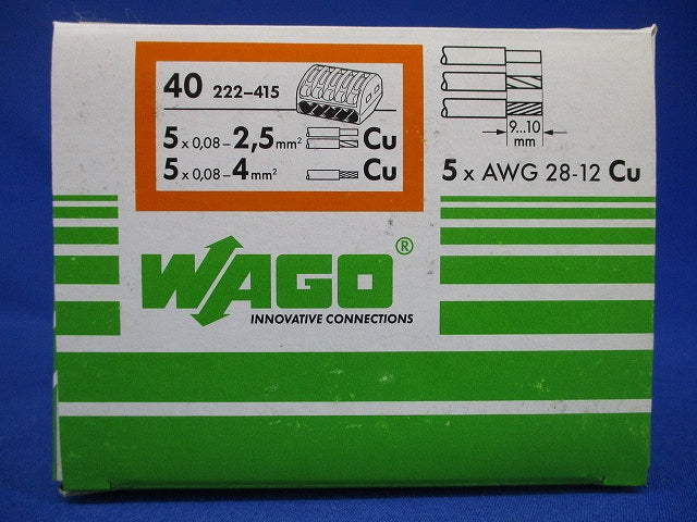 より線・単線接続可能コネクタ 5穴用 40個入 WF-5-40