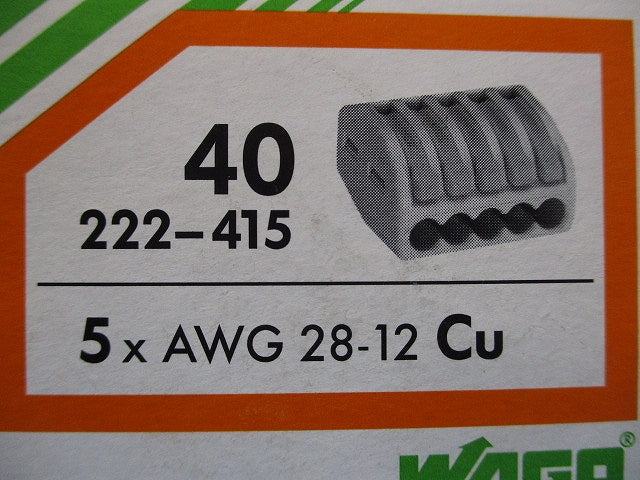 より線・単線接続可能コネクタ 5穴用 40個入 WF-5-40