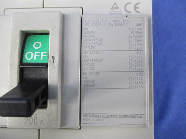 ノーヒューズブレーカ 3P200A NF250-CV