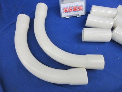VE管付属品セット(混在8個入)(ミルキーホワイト) PVF-36他