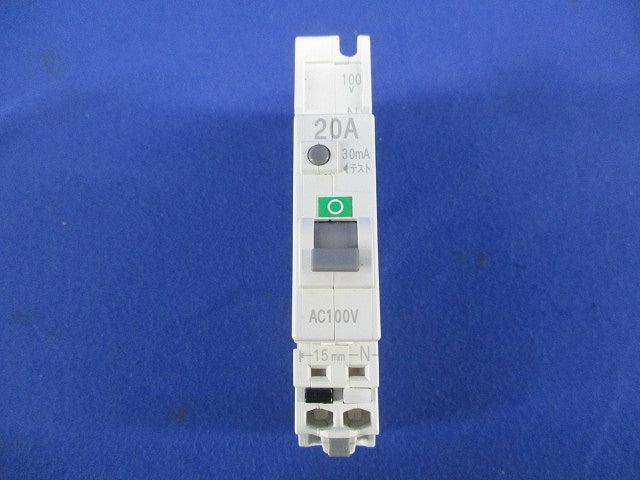 漏電遮断器2P1E20A GBC-1NA