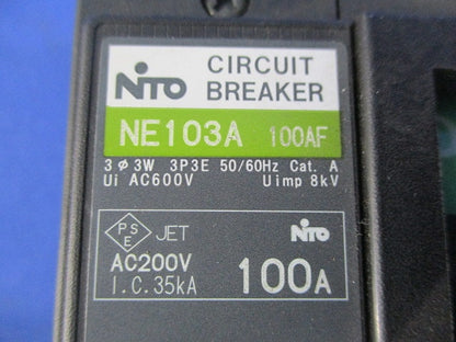 サーキットブレーカ3P3E100A NE103A