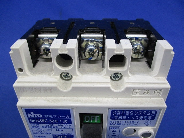 漏電ブレーカ3P3E30A GE53WC