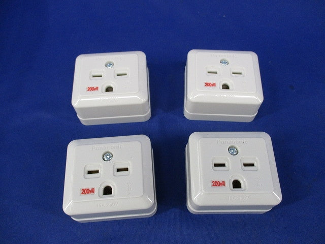 接地角型コンセント(4個入) WK3012