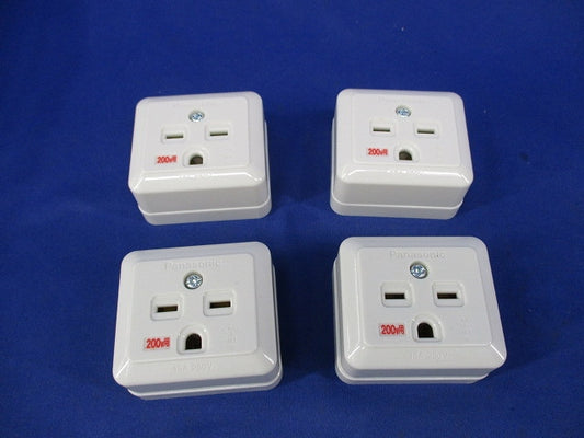 接地角型コンセント(4個入) WK3012