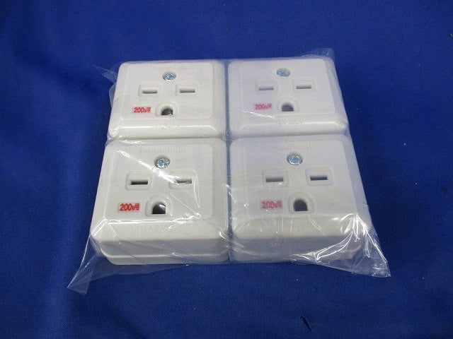 接地角型コンセント(4個入) WK3012