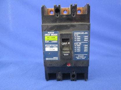 漏電警報・表示付GDブレーカ 3P100A National BC-100N BBC3100N