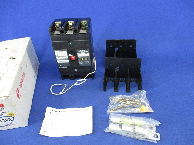 漏電遮断器(単3中性線欠相保護付)3P3E120A GBU-123EA