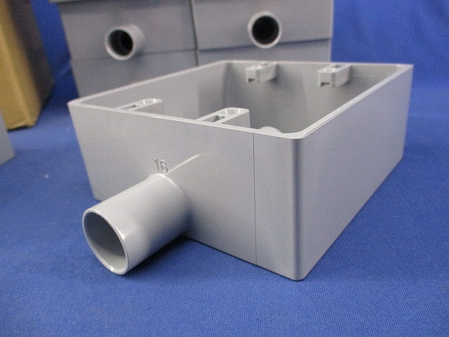 露出スイッチボックス2ヶ用1方出(10個入) SW1-16W