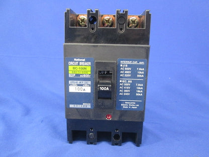 漏電警報・表示付GDブレーカ 3P100A National BC-100N BBC3100N