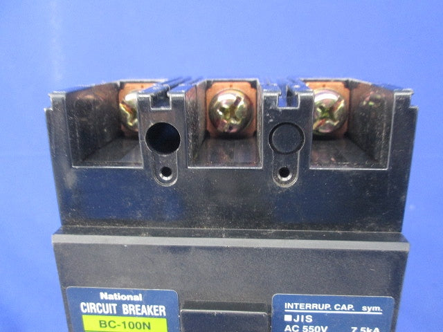漏電警報・表示付GDブレーカ 3P100A National BC-100N BBC3100N