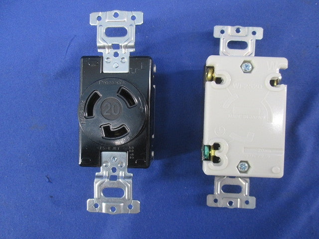 接地2P20A引掛埋込コンセント(3個入) WF2520