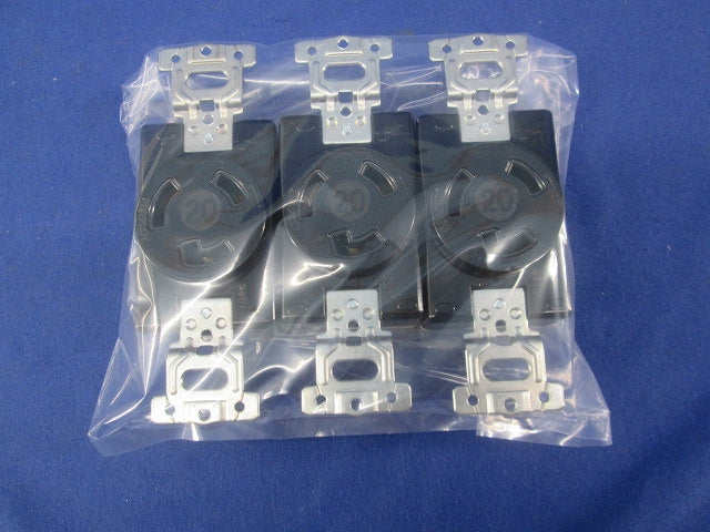 接地2P20A引掛埋込コンセント(3個入) WF2520