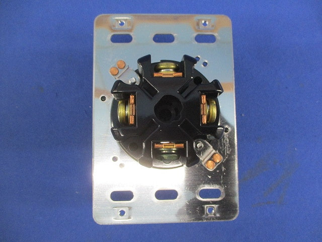 接地3P60A引掛埋込コンセント(圧着端子付)(ブラック) WF2460B