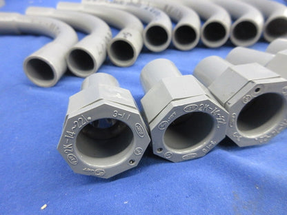 VE管用付属品セット(混在16個入)(グレー) N14他