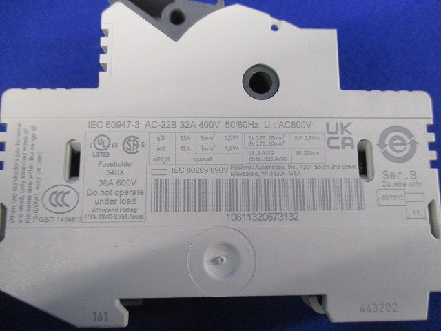 1極ヒューズホルダー(LED表示付き)(5個入) 1492-FB1M30-L