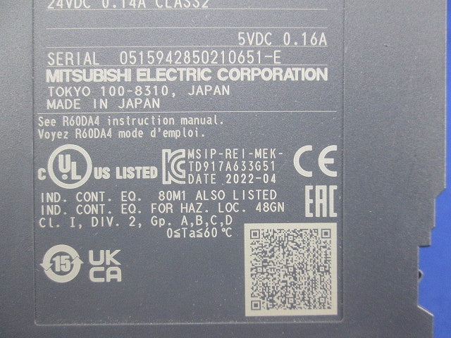 アナログ出力ユニット R60DA4
