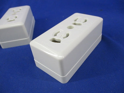 角型アース付抜止めダブルコンセント(3個入) DC1282E