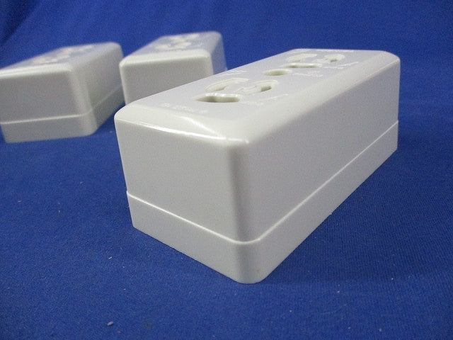 角型アース付抜止めダブルコンセント(3個入) DC1282E