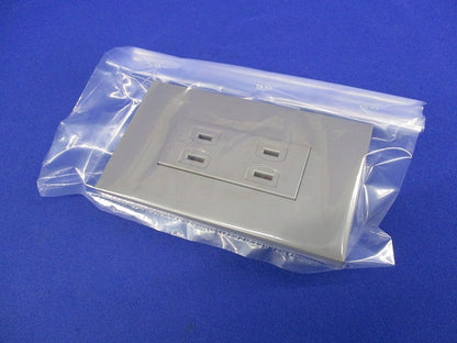 埋込接地ダブルコンセント+1連用プレートセット(ソリッドグレー) NKP-3UFBS-CJEC-BN-55