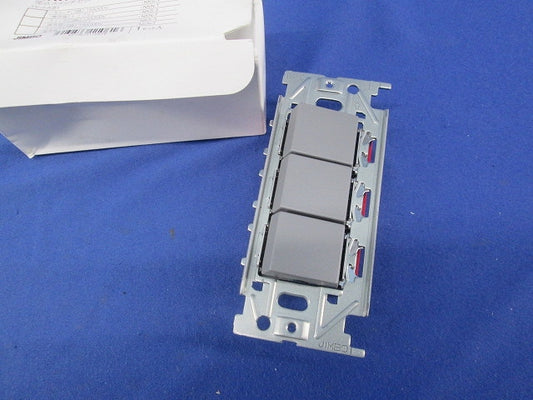 3路トリプルスイッチセット(ソリッドグレー) NKW03008