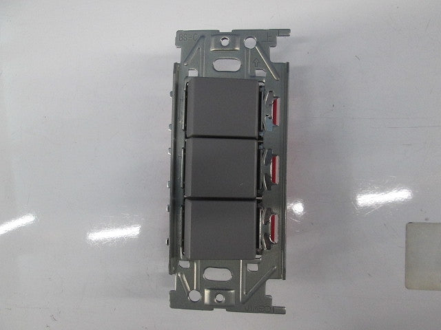 3路トリプルスイッチセット(ソリッドグレー) NKW03008