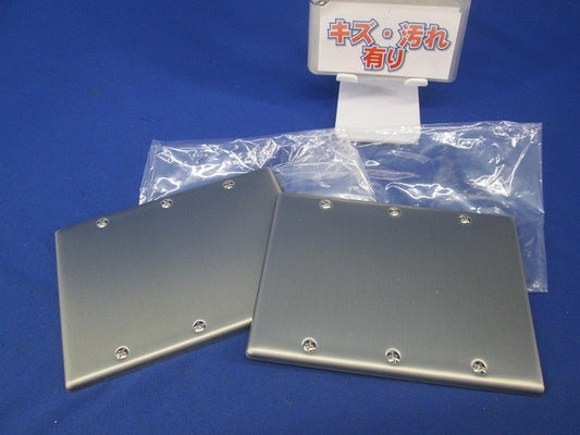 新金属カバープレート3連(取付枠付)(2枚入) WN7593