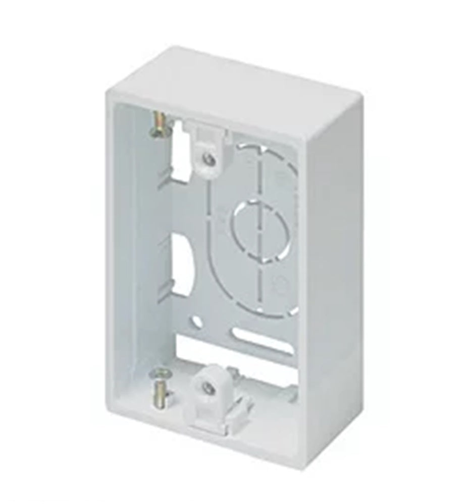 エフモール付属品 露出ボックス 1個用 浅型 ホワイト 20個入 SFBA12-20