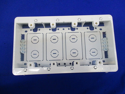 モール用スイッチボックス(ミルキーホワイト) MSB-F4