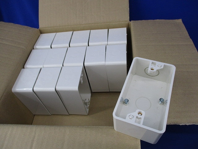 露出スイッチボックス(14個入)(ミルキーホワイト) PVR-0Y