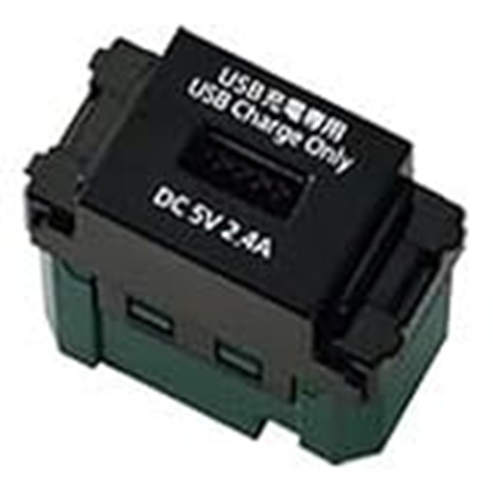 埋込 充電用 USBコンセント 1ポート 2.4A マットブラック WN1485MB
