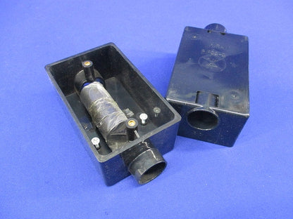 露出スイッチボックス(2個入)ブラック PVR22-2