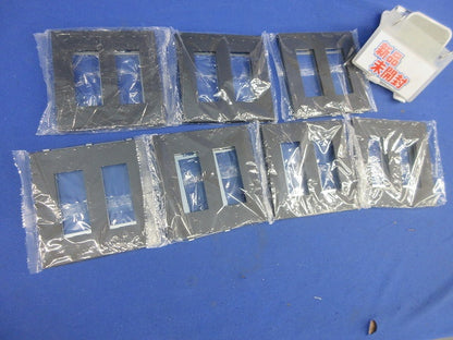 NKシリーズ用2連プレート(7枚入)ソフトブラック NKP-3UF-2