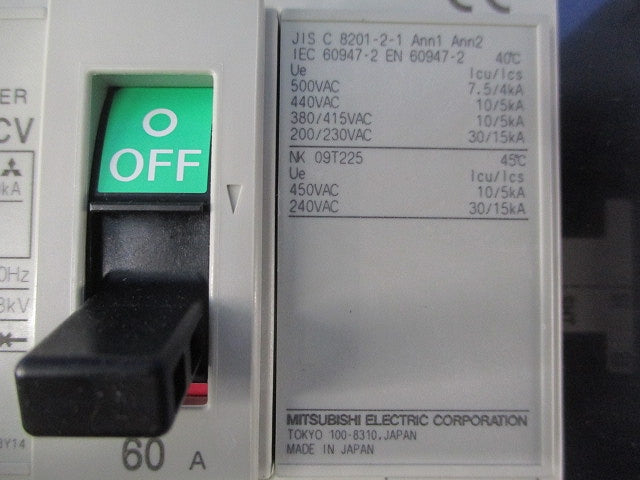 ノーヒュズブレーカ 3P60A NF125-CV