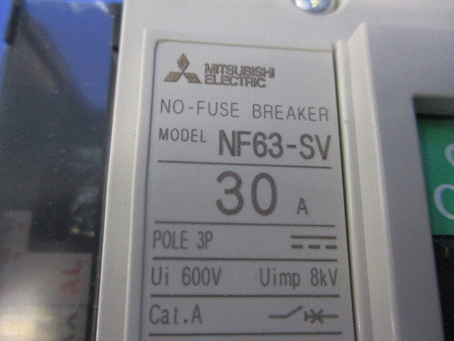 ノーヒューズブレーカ 3P30A(アラームスイッチ付) NF63-SV