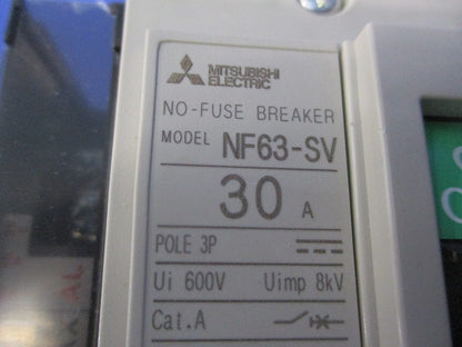 ノーヒューズブレーカ 3P30A(アラームスイッチ付) NF63-SV