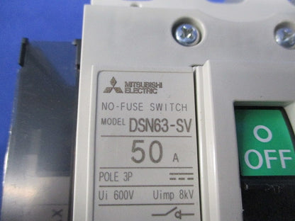 ノーヒューズスイッチ3P50A DSN63-SV
