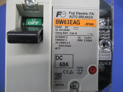 オートブレーカ2P60A(アラームスイッチ付) BW63EAG