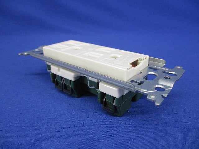 フルカラー埋込アースターミナル付接地ダブルコンセント WN11329