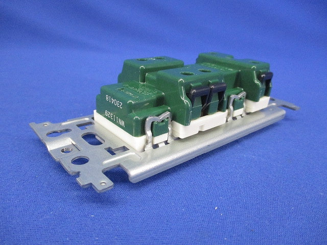 フルカラー埋込アースターミナル付接地ダブルコンセント WN11329