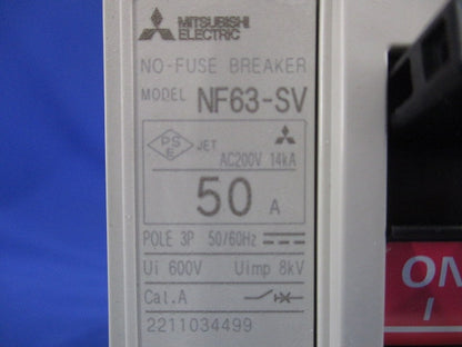 ノーヒューズブレーカー NF63-SV3P50A