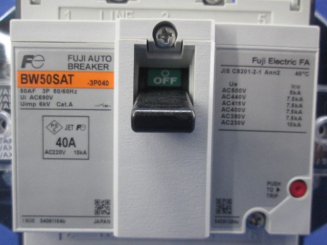 オートブレーカ3P40A BW50SAT-3P040