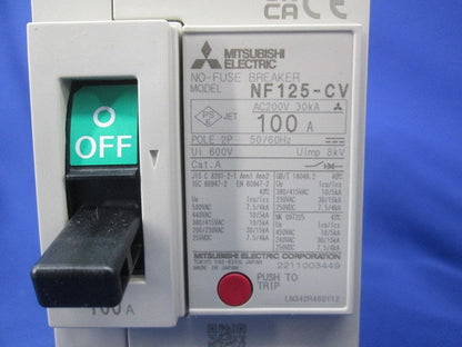 ノーヒュズブレーカ 2P100A NF125-CV