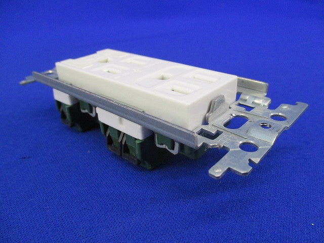 埋込扉付アースターミナル付接地ダブルコンセント(4個入)(汚れ有) WTF11523WK