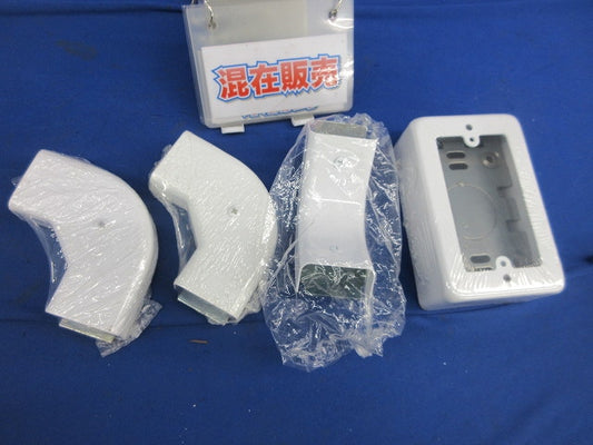 メタルモール付属品B型セット(混在4個入)(ホワイト) M221他