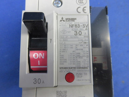 ノーヒューズブレーカ 2P30A(アラームスイッチ付) NF63-SV