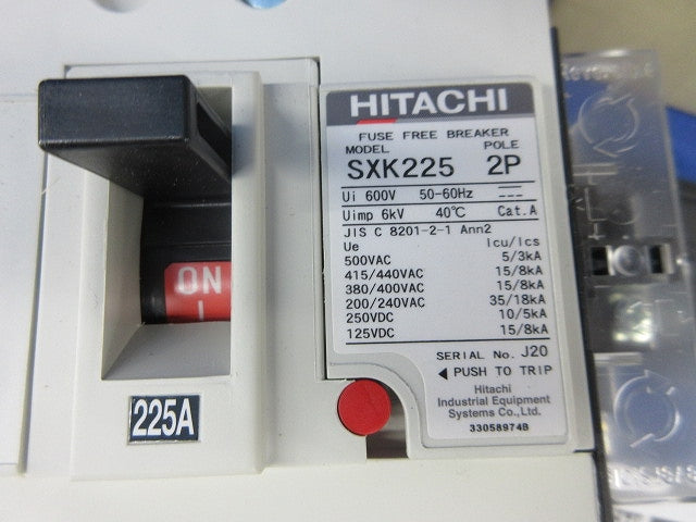 ヒューズフリー遮断器2P225A SXK225
