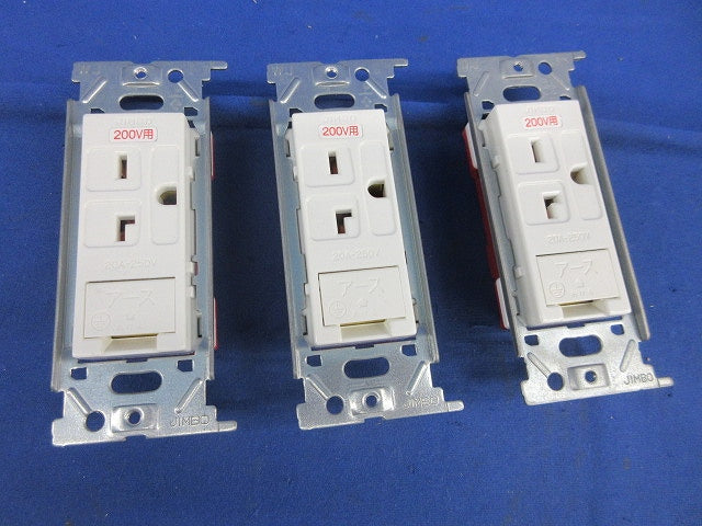 埋込アースターミナル付接地コンセント(3個入)ピュアホワイト JEC-BN-ITGE