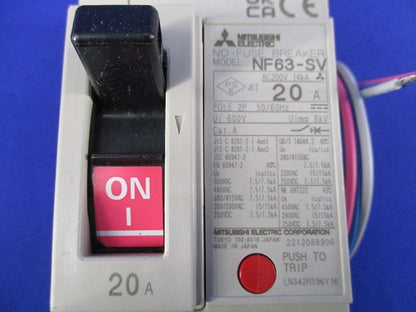 ノーヒューズブレーカ 2P20A　 NF63-SV